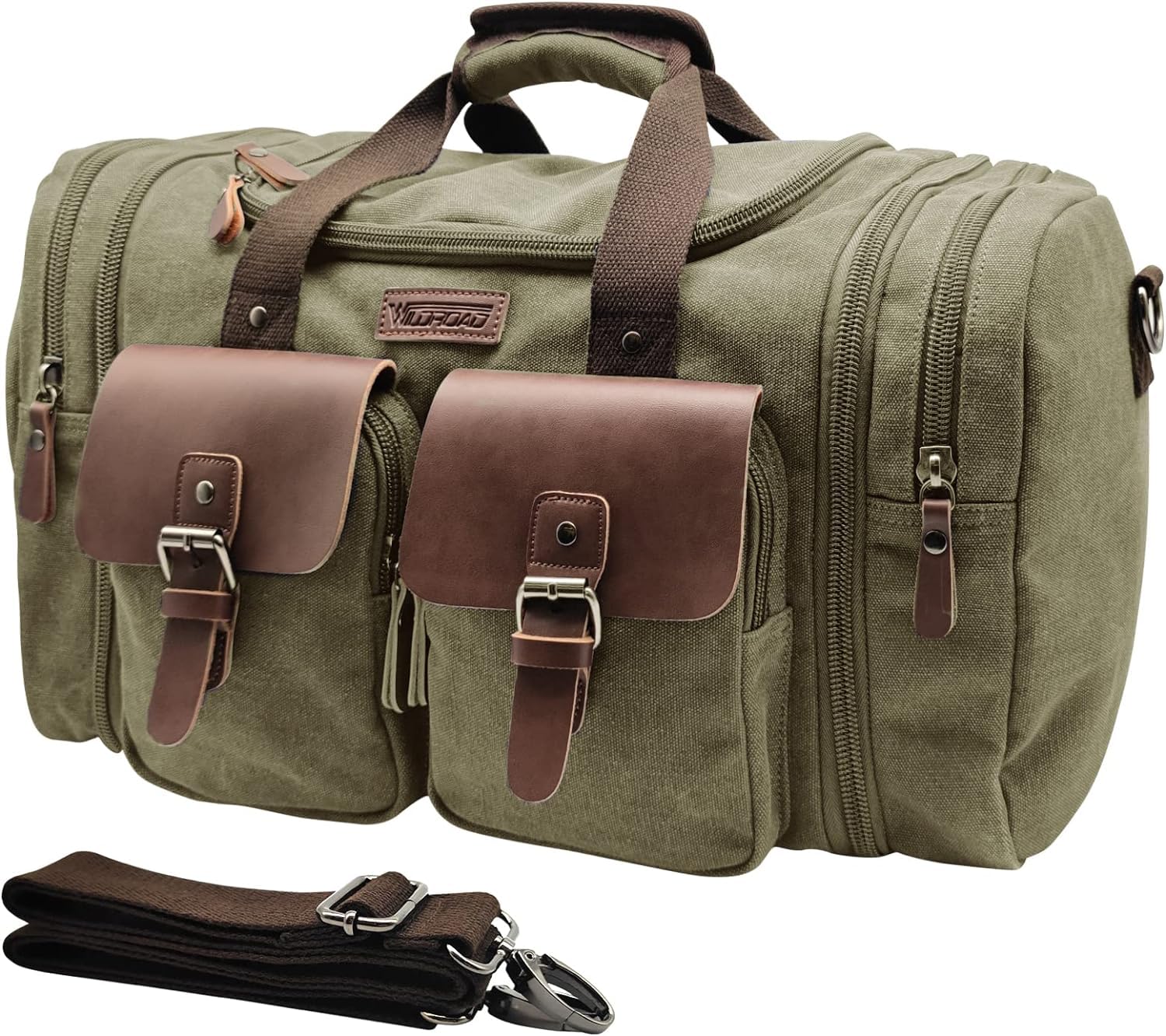 Wildroad 50L Waxed Canvas Waterproof Duffle Bag