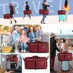 Foldable 65L Duffle Bag with Shoe Compartment