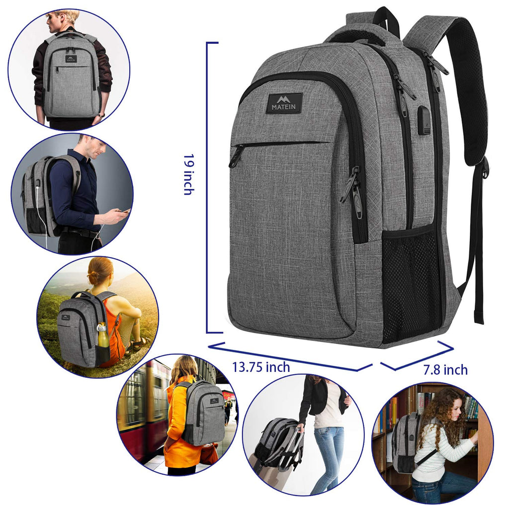 MATEIN SleekGuard Laptop Backpack with USB Port - Backpack Bags by Handbags Specialist Headquarter | Available at Handbags Specialist Headquarter