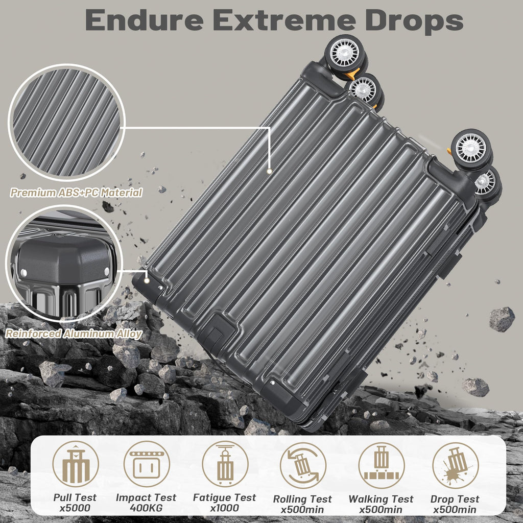 JetGlide 3pc Spinner: Expandable Hardshell Luggage - Travel Sets by Handbags Specialist Headquarter | Available at Handbags Specialist Headquarter