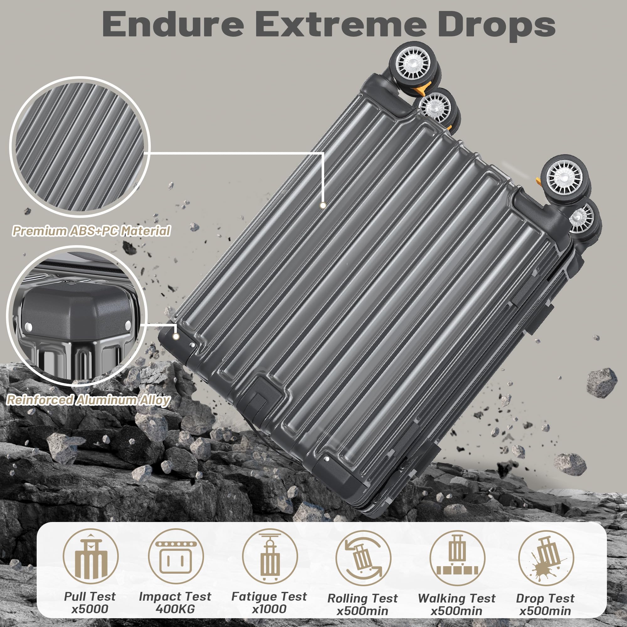 JetGlide 3pc Spinner: Expandable Hardshell Luggage - Travel Sets by Handbags Specialist Headquarter | Available at Handbags Specialist Headquarter