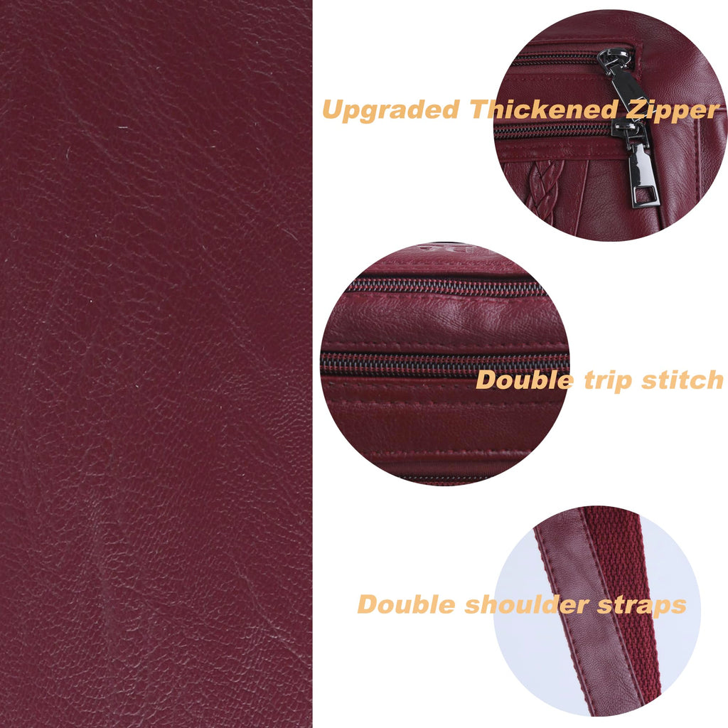 ELDA Chic Crossbody: Soft PU Leather Multi-Pocket Bag - Handbags by Handbags Specialist Headquarter | Available at Handbags Specialist Headquarter