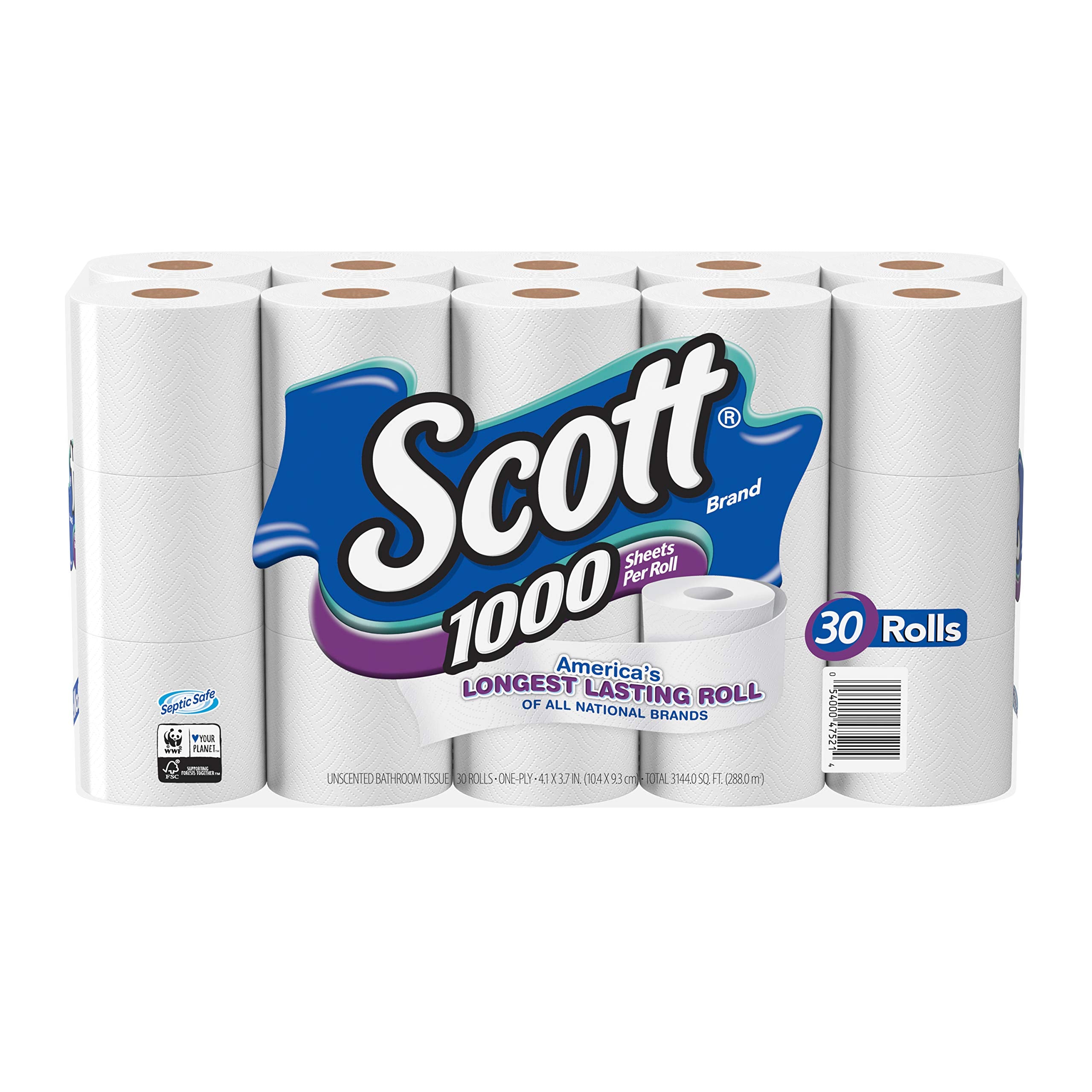 Scott 1000 Toilet Paper, 32 Rolls, Septic-Safe, 1-Ply Toilet Tissue - Toilet Paper by Handbags Specialist Headquarter | Available at Handbags Specialist Headquarter