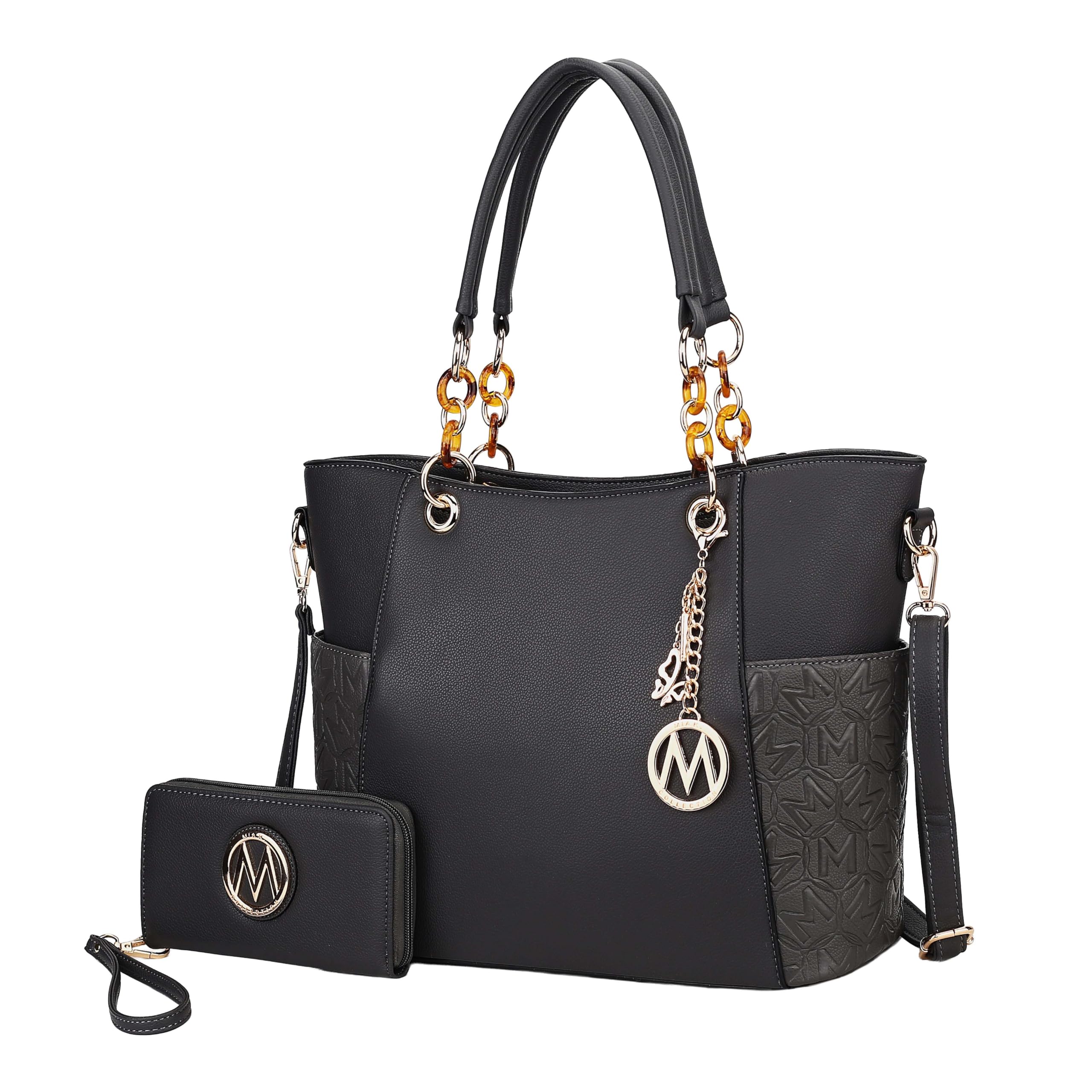 MKF Collection Vegan Leather Tote & Wallet Set