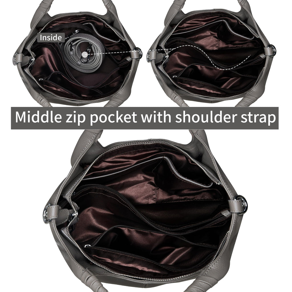 Iswee Luxe Leather Women's Medium Shoulder Tote - Handbags by Handbags Specialist Headquarter | Available at Handbags Specialist Headquarter