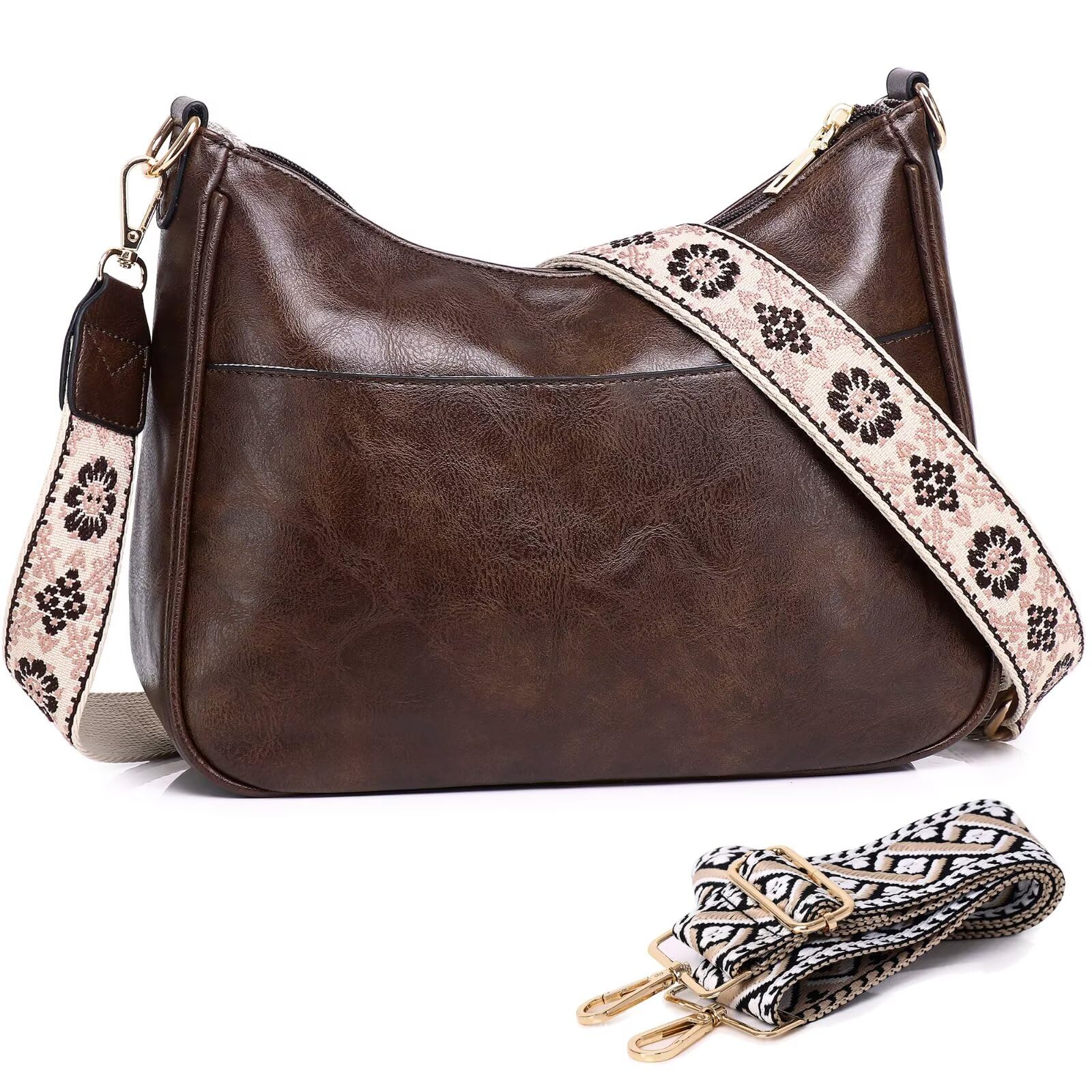 AUYOCO Chic Vegan Leather Crossbody Bag with Strap -  by Handbags Specialist Headquarter | Available at Handbags Specialist Headquarter