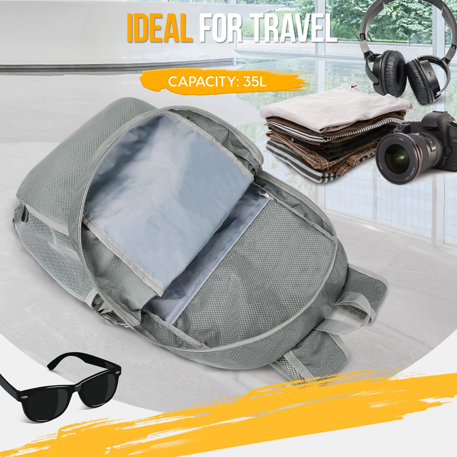 ZOMAKE 35L Compact Waterproof Hiking Backpack - Backpack Bags by Handbags Specialist Headquarter | Available at Handbags Specialist Headquarter