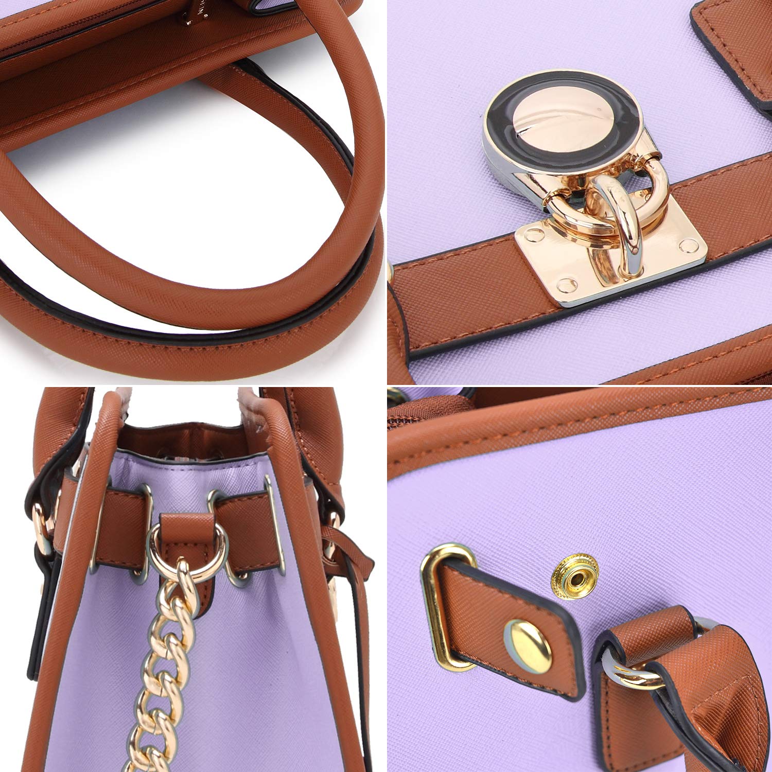 Dasein Women’s 2pcs Satchel & Shoulder Bag Set