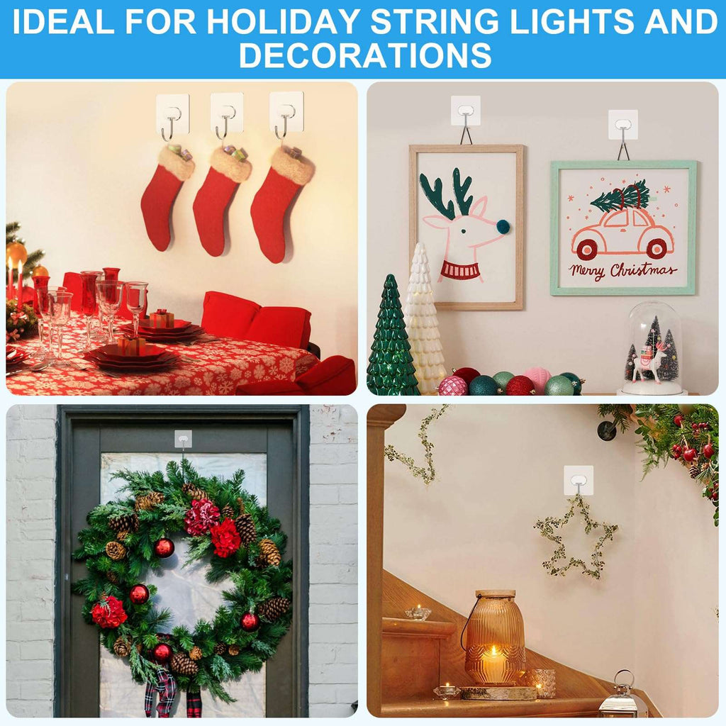 Heavy Duty Transparent Wall Hooks - 8 Pack - Decor by Handbags Specialist Headquarter | Available at Handbags Specialist Headquarter