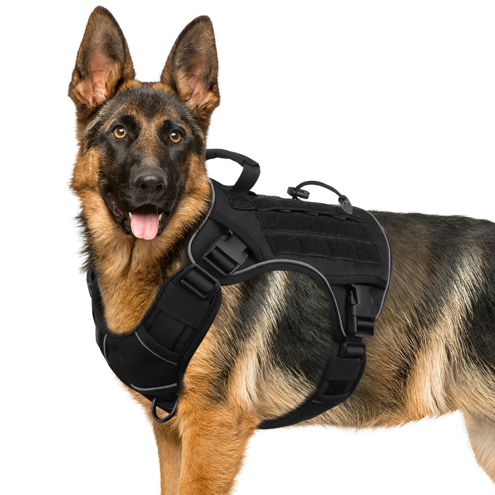 GuardianGrip Tactical Dog Vest - Large, Reflective, Green -  by Handbags Specialist Headquarter | Available at Handbags Specialist Headquarter