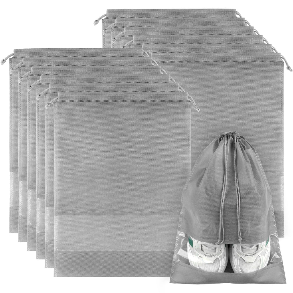 Clear View Travel Shoe Bags - 12 Pack -  by Handbags Specialist Headquarter | Available at Handbags Specialist Headquarter