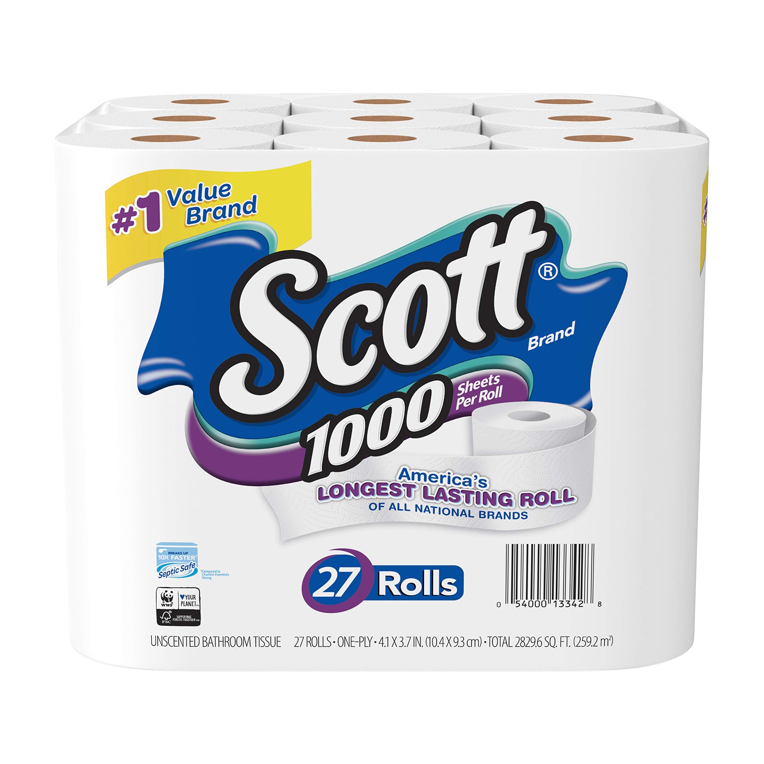 Scott 1000 Toilet Paper, 32 Rolls, Septic-Safe, 1-Ply Toilet Tissue - Toilet Paper by Handbags Specialist Headquarter | Available at Handbags Specialist Headquarter