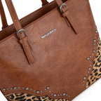 Leopard Luxe: Montana West 3pc Tote & Satchel Set