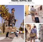 Wildroad 50L Waxed Canvas Waterproof Duffle Bag