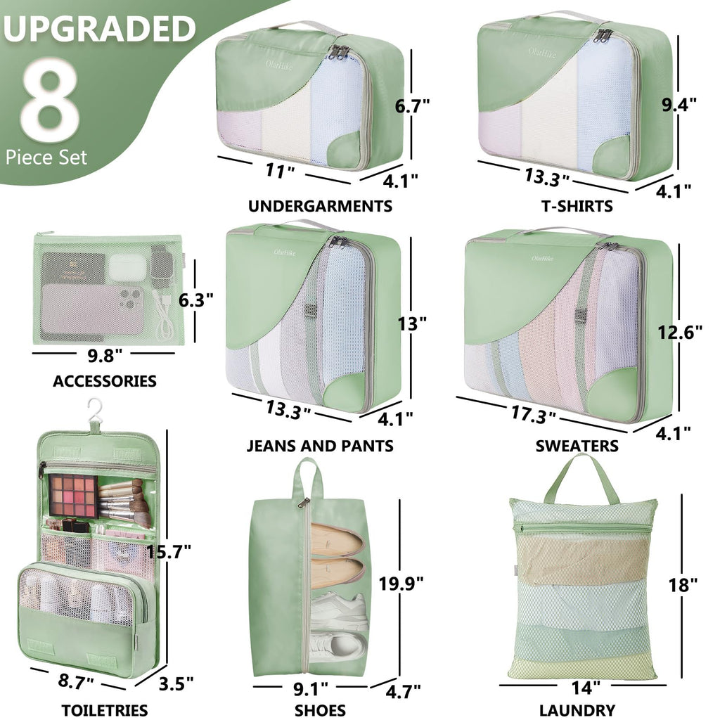 OlarHike Travel Cube Set - Cream Organizer & Gifts -  by Handbags Specialist Headquarter | Available at Handbags Specialist Headquarter