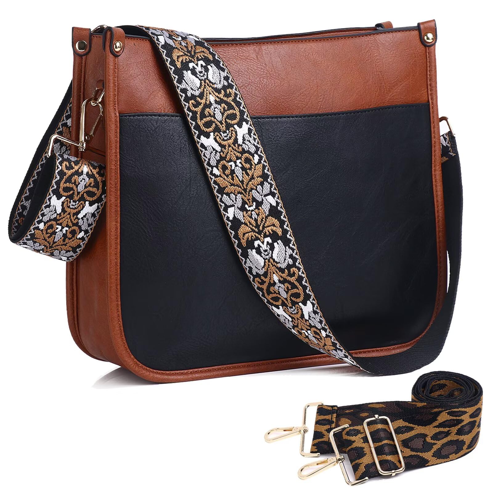 AUYOCO Chic Vegan Leather Crossbody Bag with Strap -  by Handbags Specialist Headquarter | Available at Handbags Specialist Headquarter