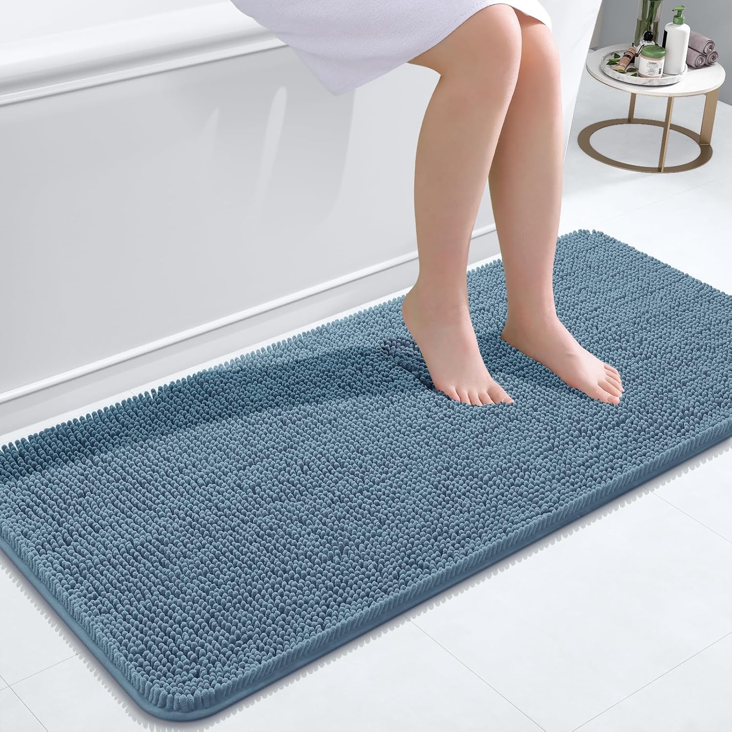 OLANLY Luxe Chenille Bath Mat - Quick Dry & Soft - Decor by Handbags Specialist Headquarter | Available at Handbags Specialist Headquarter