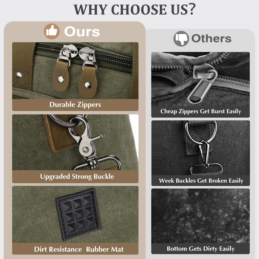 Expandable Canvas Travel Duffel Bag 60L – Versatile, Spacious, Durable Design