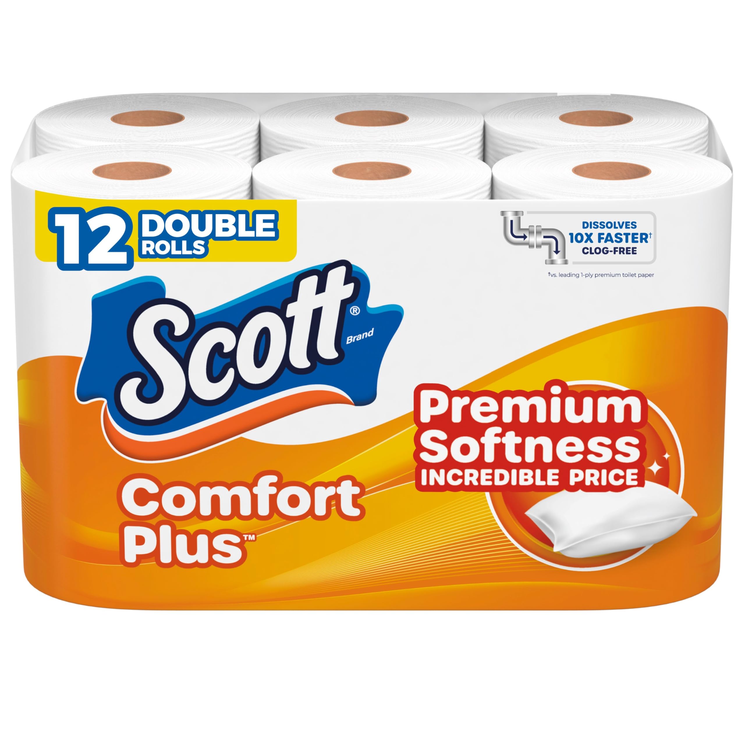Scott SoftEase: 12 Double Rolls, Septic-Safe Tissue - Toilet Paper by Handbags Specialist Headquarter | Available at Handbags Specialist Headquarter