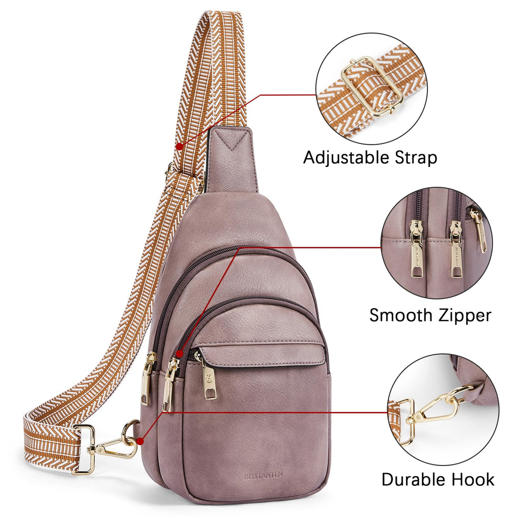 BOSTANTEN Chic Leather Crossbody Sling Bag -  by Handbags Specialist Headquarter | Available at Handbags Specialist Headquarter