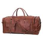 Leather Duffle Bag for Men - 21 Brown