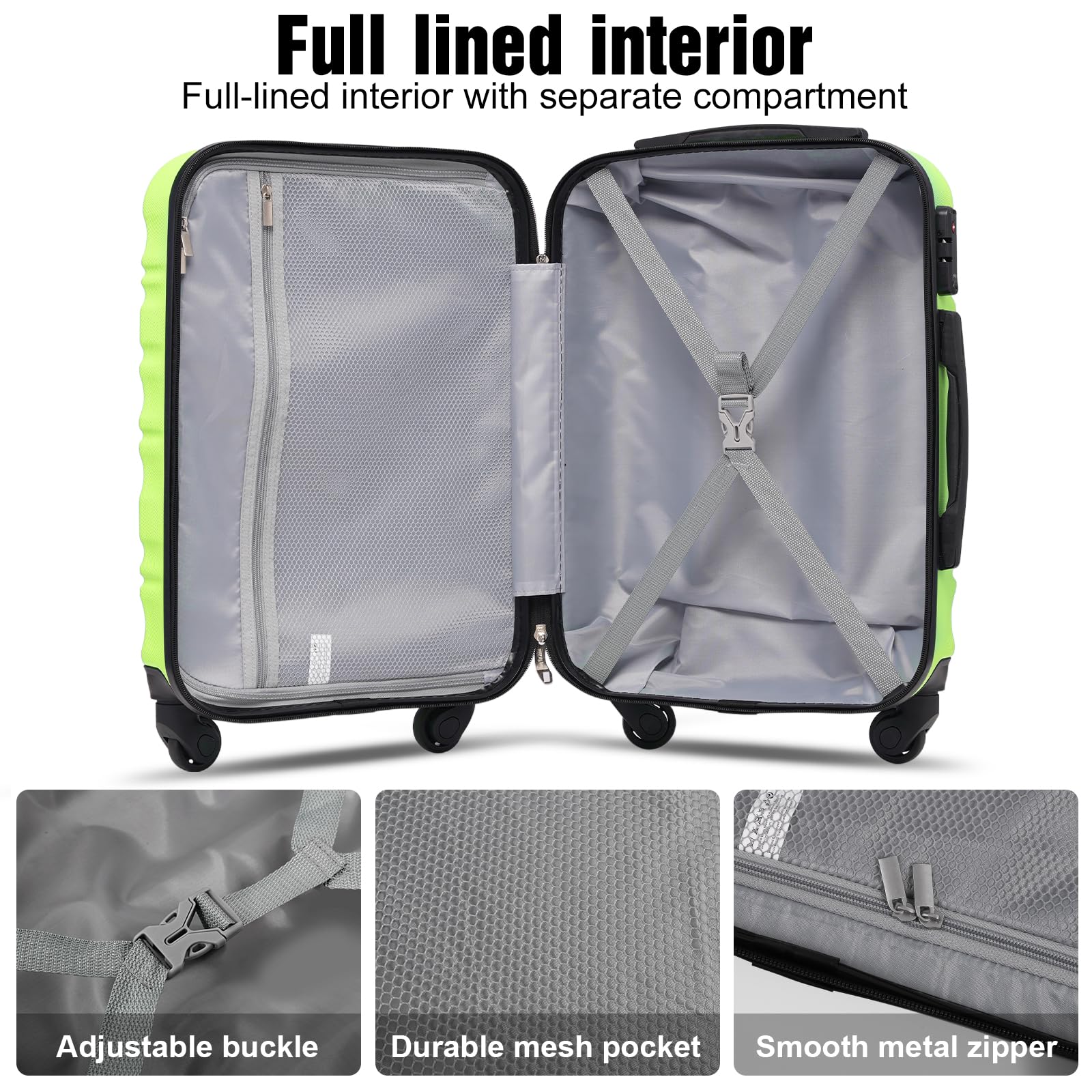 VoyagePro 6-Piece Hardshell Luggage Set - Luggage Travel Bags by Handbags Specialist Headquarter | Available at Handbags Specialist Headquarter