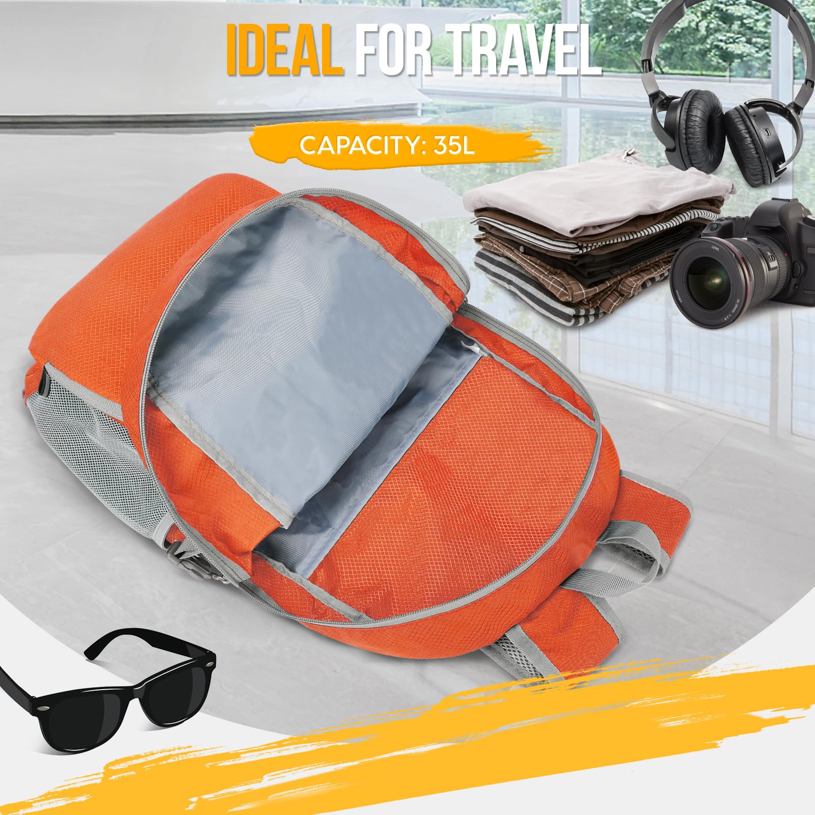 ZOMAKE 35L Compact Waterproof Hiking Backpack - Backpack Bags by Handbags Specialist Headquarter | Available at Handbags Specialist Headquarter