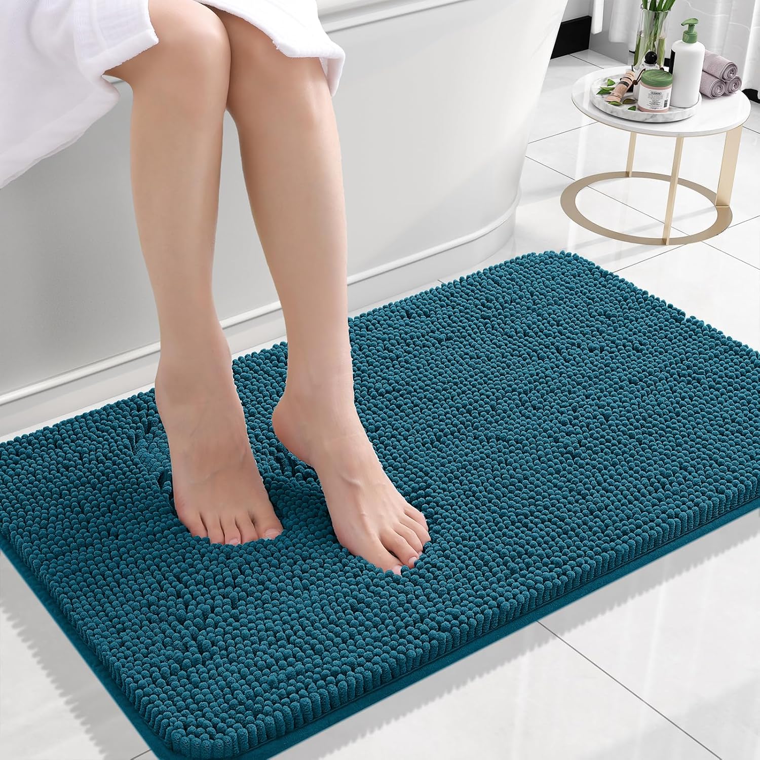 OLANLY Luxe Chenille Bath Mat - Quick Dry & Soft - Decor by Handbags Specialist Headquarter | Available at Handbags Specialist Headquarter