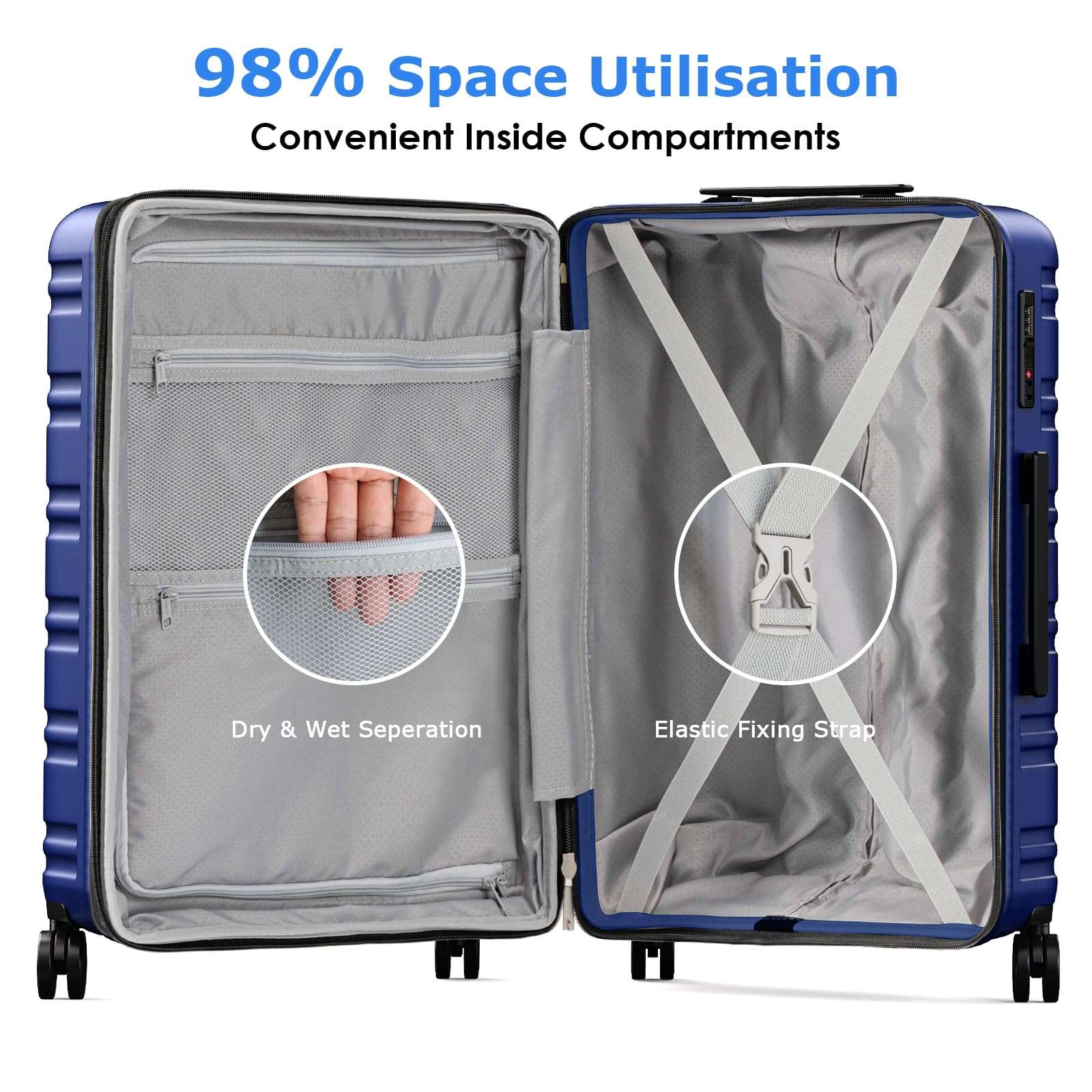 BEOW Spinner Luggage Set - Luggage Travel Bags by Handbags Specialist Headquarter | Available at Handbags Specialist Headquarter