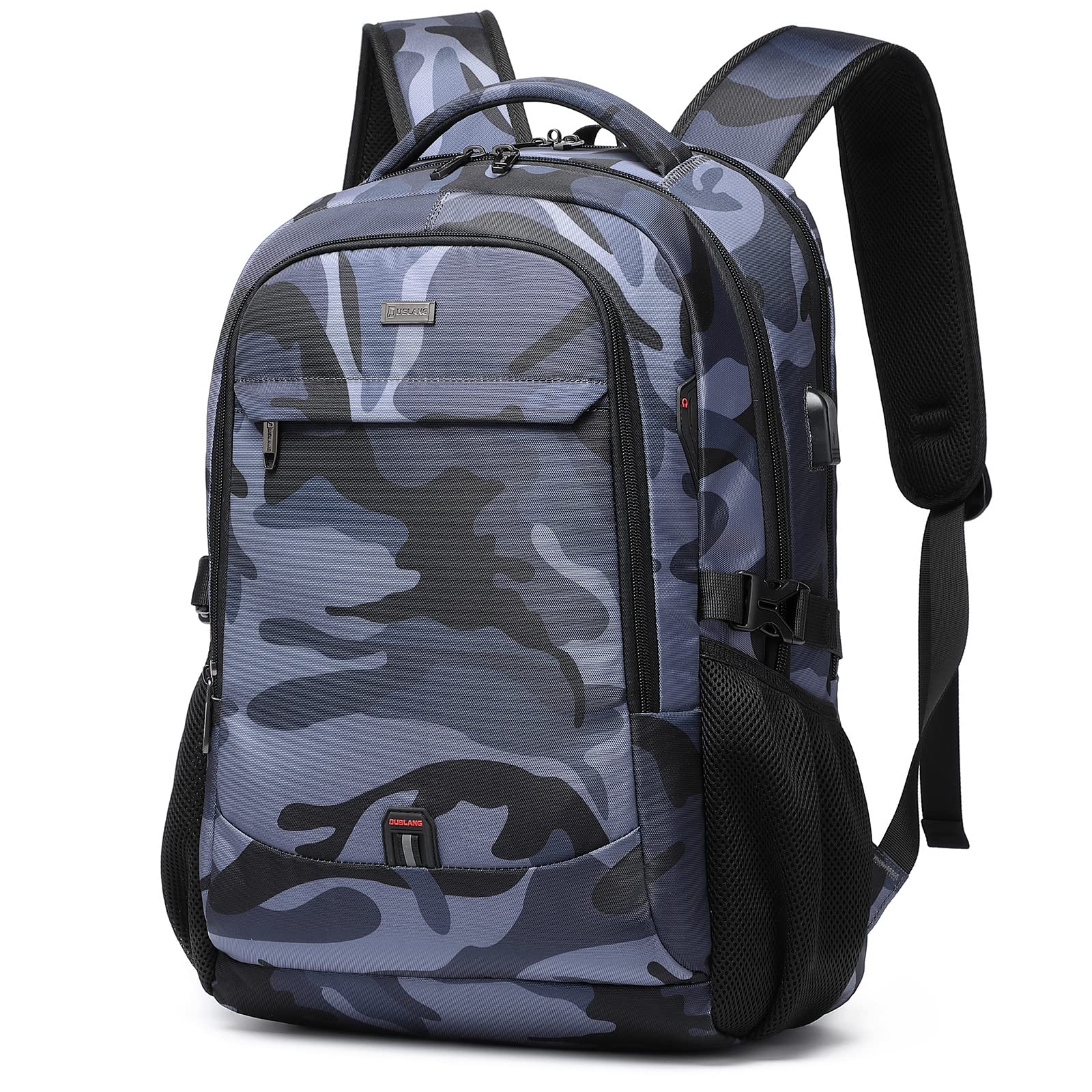 DUSLANG Travel Laptop Backpack with USB Port - Black - Backpack Bags by Handbags Specialist Headquarter | Available at Handbags Specialist Headquarter