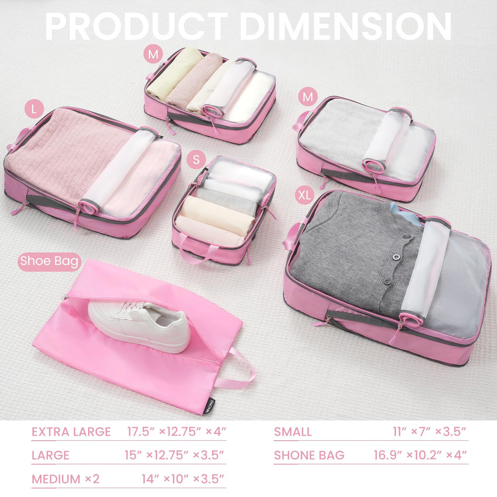 BAGAIL Travel Compression Cubes Set for Packing Ease -  by Handbags Specialist Headquarter | Available at Handbags Specialist Headquarter