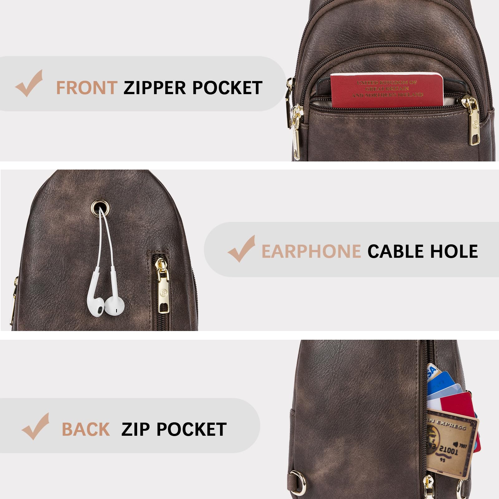 BOSTANTEN Chic Leather Crossbody Sling Bag -  by Handbags Specialist Headquarter | Available at Handbags Specialist Headquarter