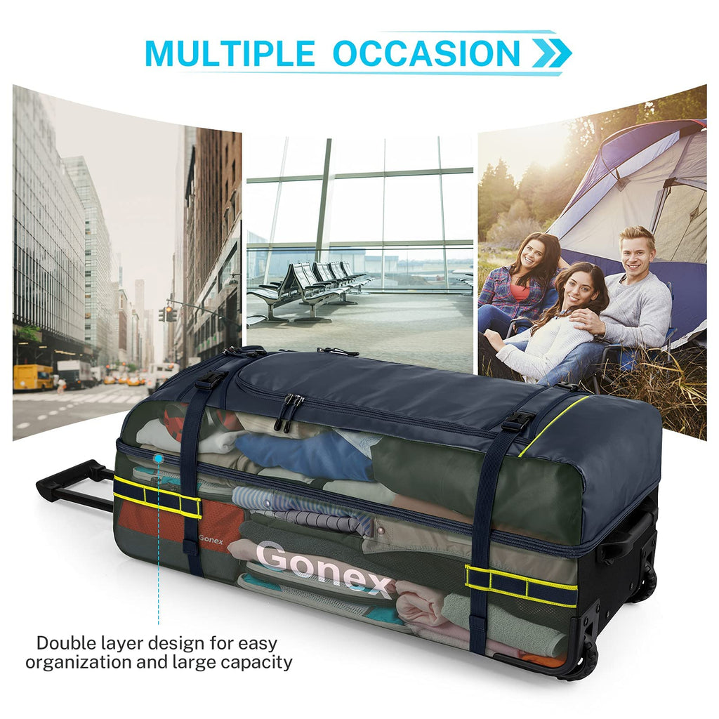 Gonex 70L Wheeled Duffle - Olive Green Travel Bag -  by Handbags Specialist Headquarter | Available at Handbags Specialist Headquarter