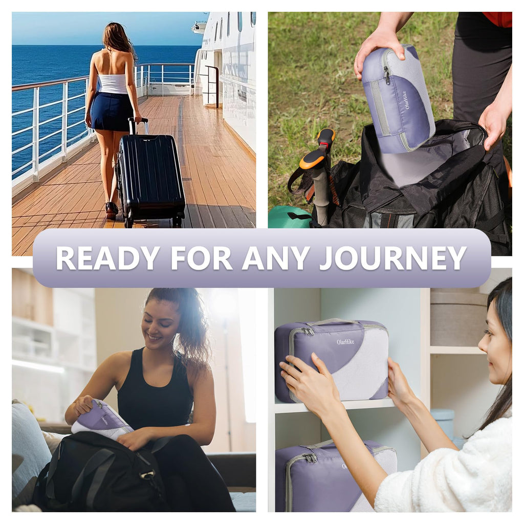 OlarHike Travel Cube Set - Cream Organizer & Gifts -  by Handbags Specialist Headquarter | Available at Handbags Specialist Headquarter