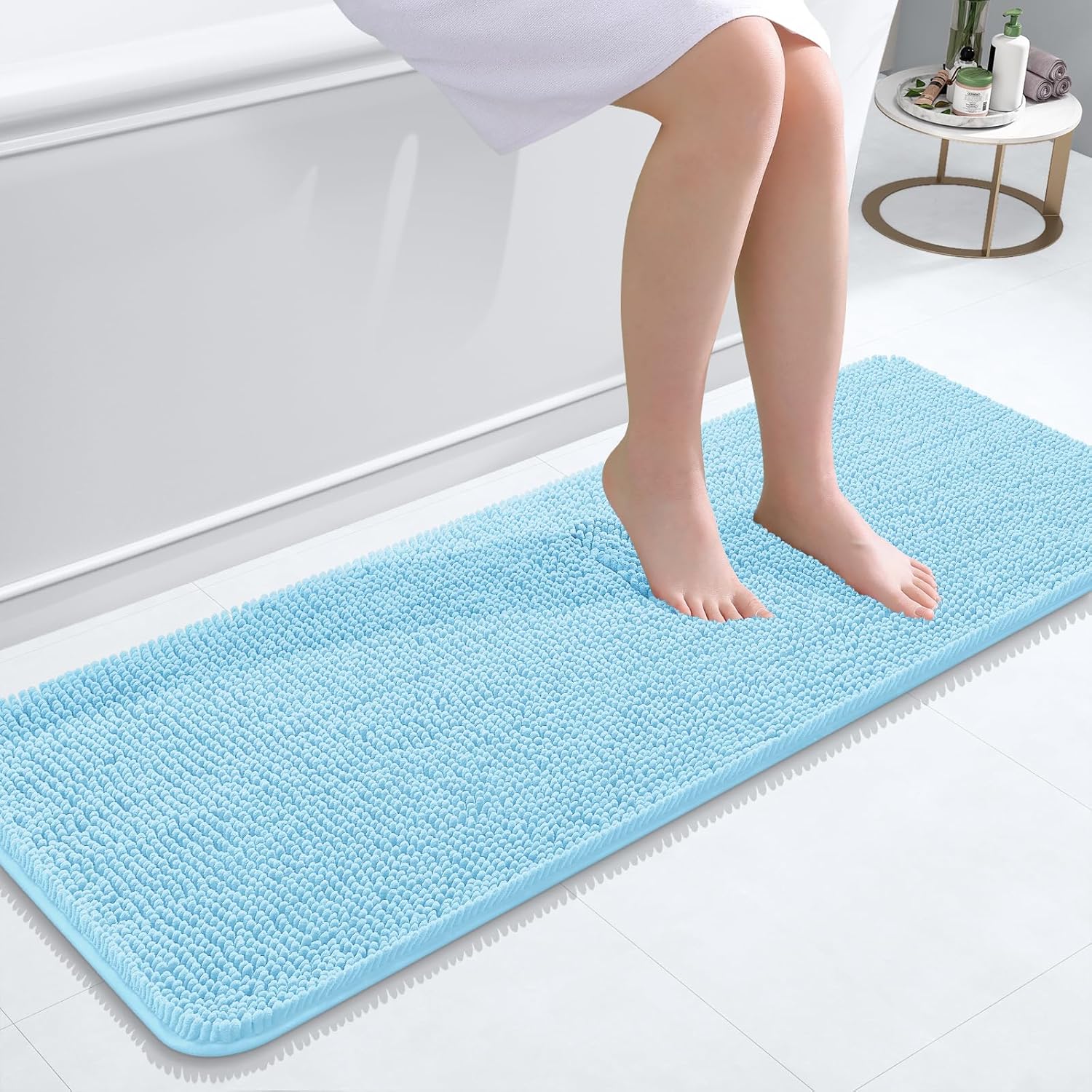 OLANLY Luxe Chenille Bath Mat - Quick Dry & Soft - Decor by Handbags Specialist Headquarter | Available at Handbags Specialist Headquarter