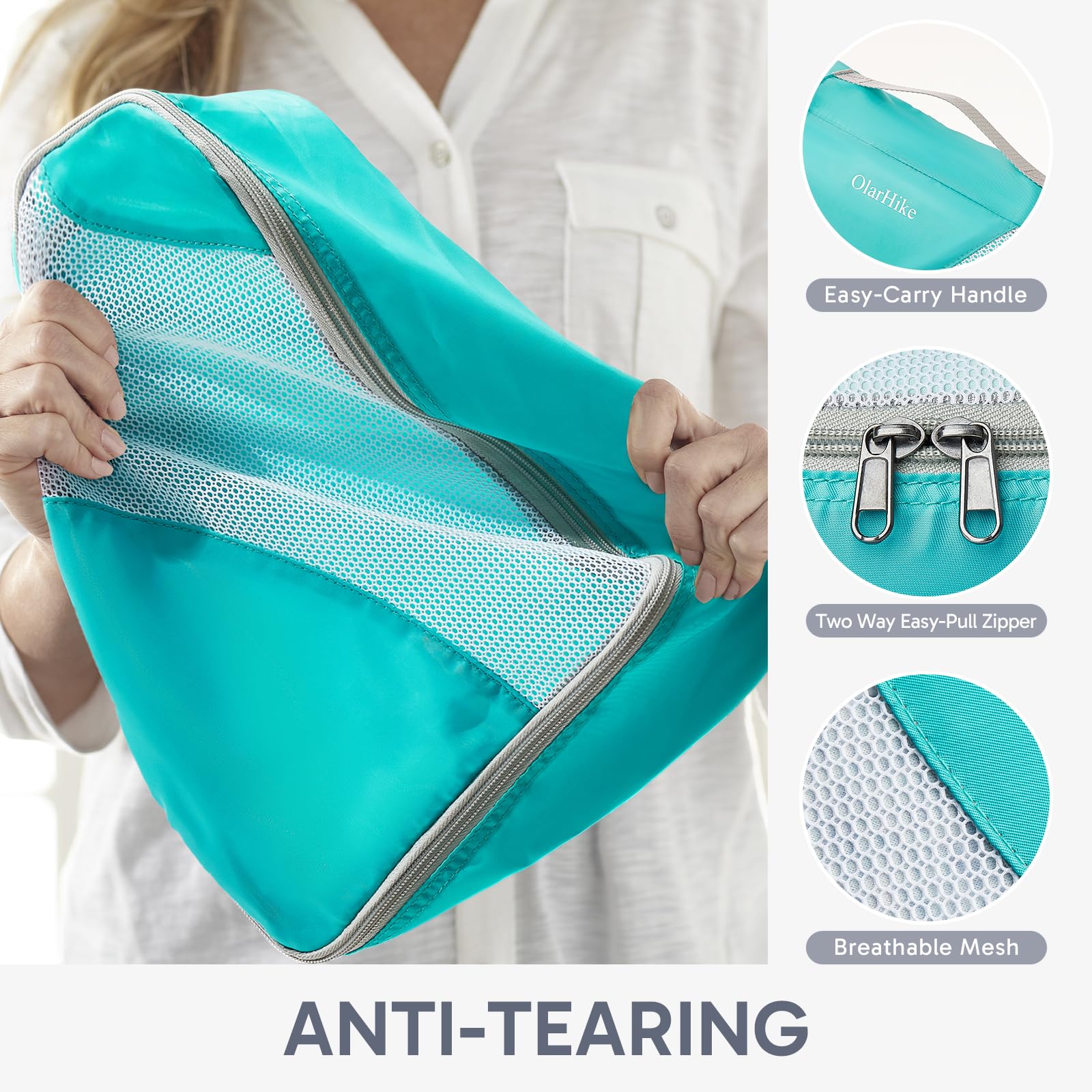 OlarHike Travel Cube Set - Cream Organizer & Gifts -  by Handbags Specialist Headquarter | Available at Handbags Specialist Headquarter