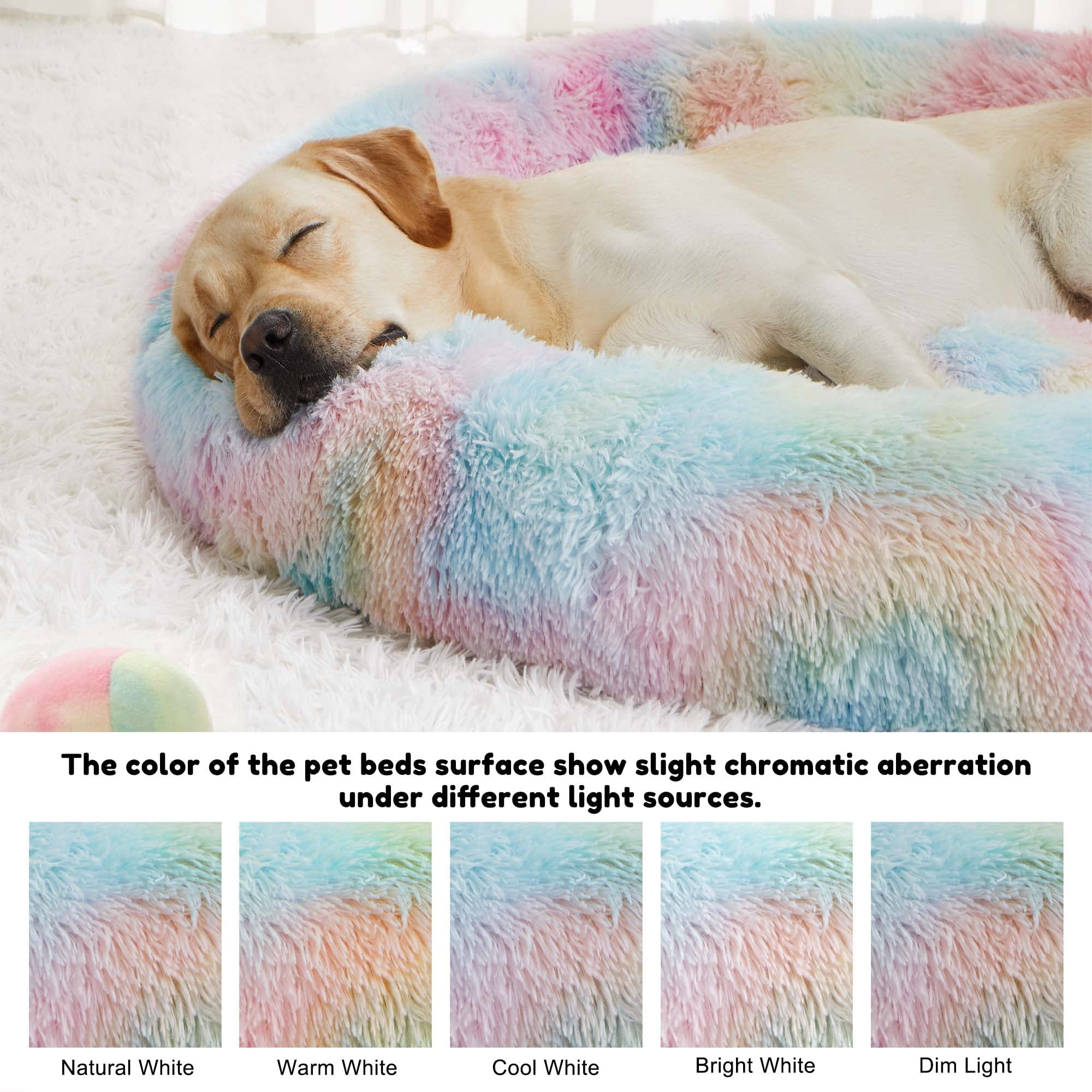 PawCozy Nest: Plush Anti-Anxiety Pet Bed, Light Grey -  by Handbags Specialist Headquarter | Available at Handbags Specialist Headquarter