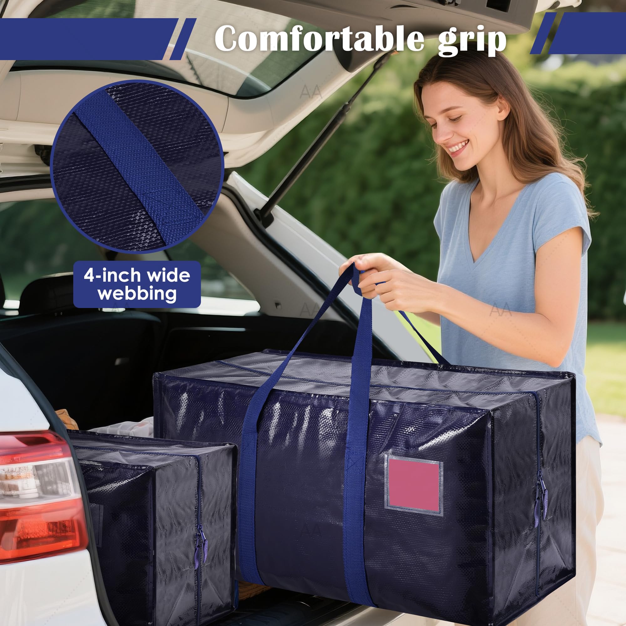 6 Pack XL Heavy Duty Moving Bags - Dark Blue