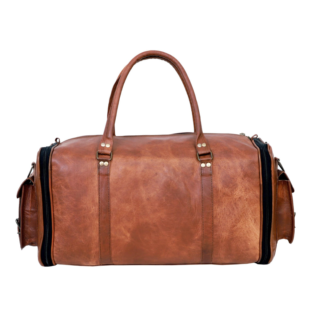 Vintage Leather 32 Handmade Travel Duffle Bag
