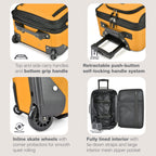 U.S. Traveler Rio Expandable Orange Carry-on -  by Handbags Specialist Headquarter | Available at Handbags Specialist Headquarter