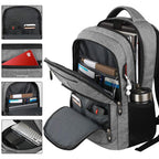 Volher Anti-Theft USB Laptop Backpack - Rose Red