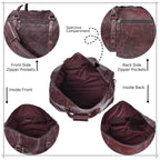 Leather Travel Duffel Bag for Men & Women