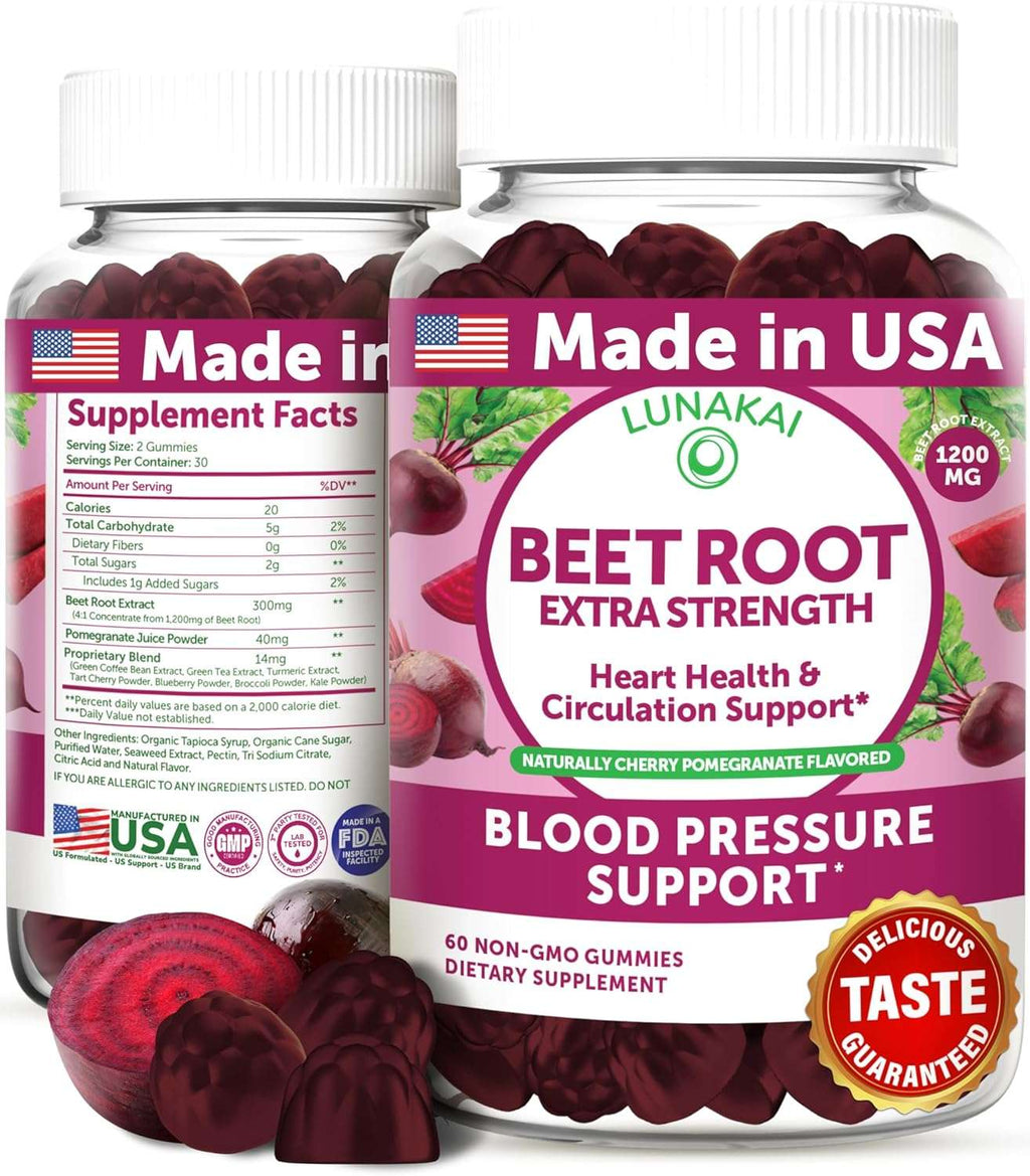 Lunakai Antioxidant Beet Chews - 60ct Gummies - Health & Household by Handbags Specialist Headquarter | Available at Handbags Specialist Headquarter