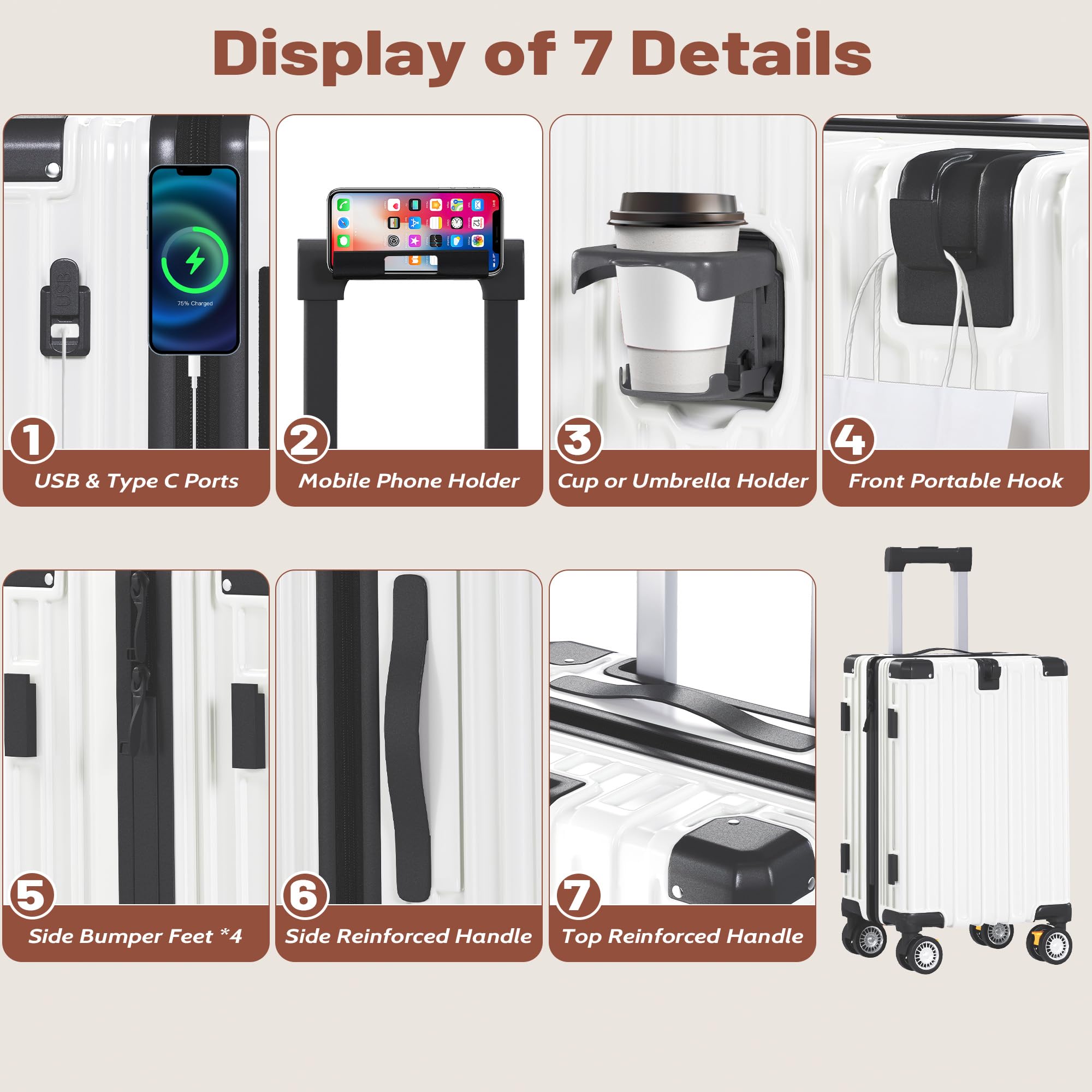 JetGlide 3pc Spinner: Expandable Hardshell Luggage - Travel Sets by Handbags Specialist Headquarter | Available at Handbags Specialist Headquarter