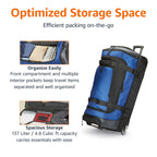 Amazon Basics 35 Large Rolling Duffle Bag, Blue -  by Handbags Specialist Headquarter | Available at Handbags Specialist Headquarter