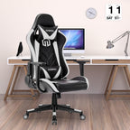 GOTMINSI Ergonomic Racing Desk Chair - White - Gaming Accessories by Handbags Specialist Headquarter | Available at Handbags Specialist Headquarter