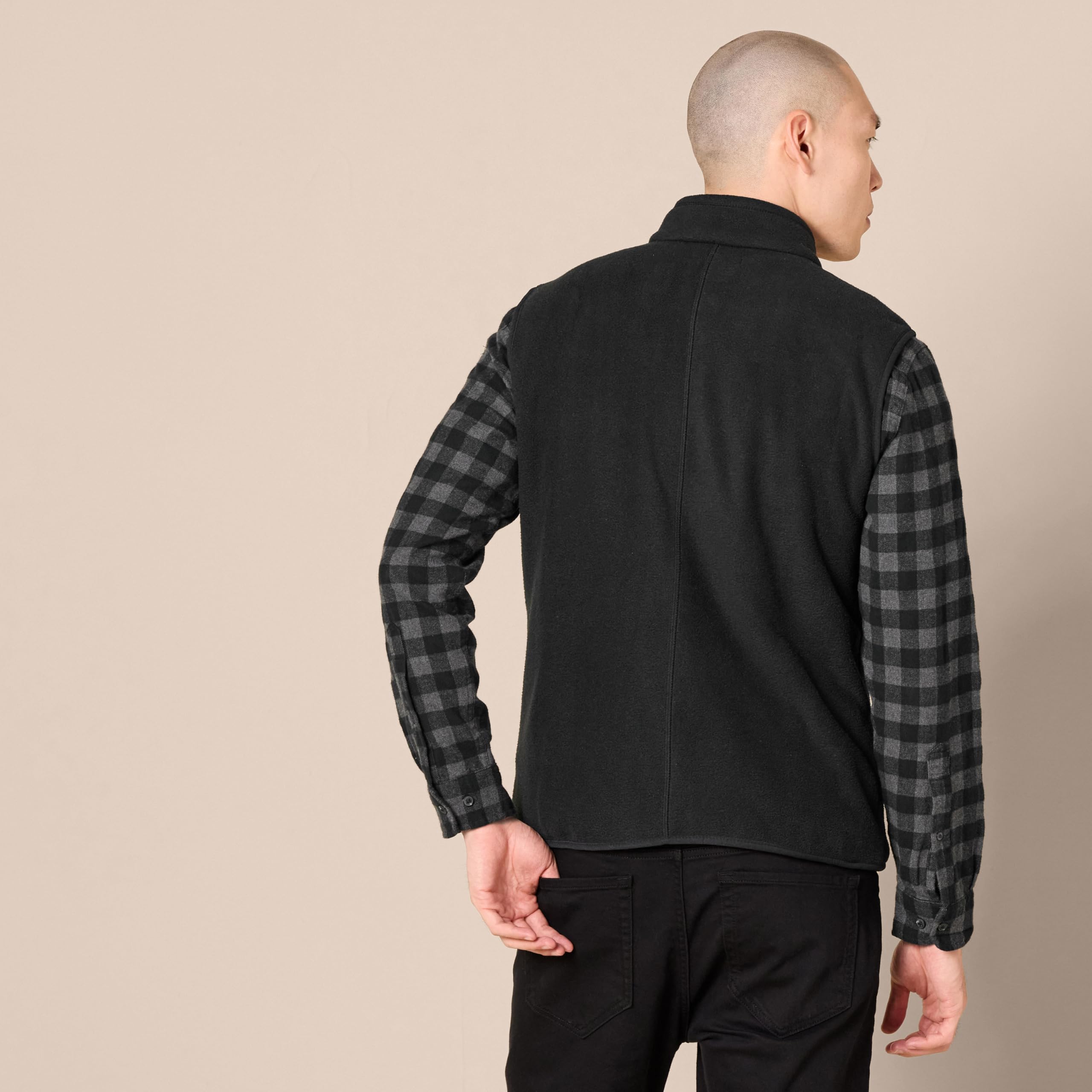 PolarZip Men's Fleece Vest – Big & Tall by Essentials