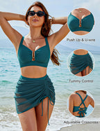 High Waisted U-Wire Bikini Set