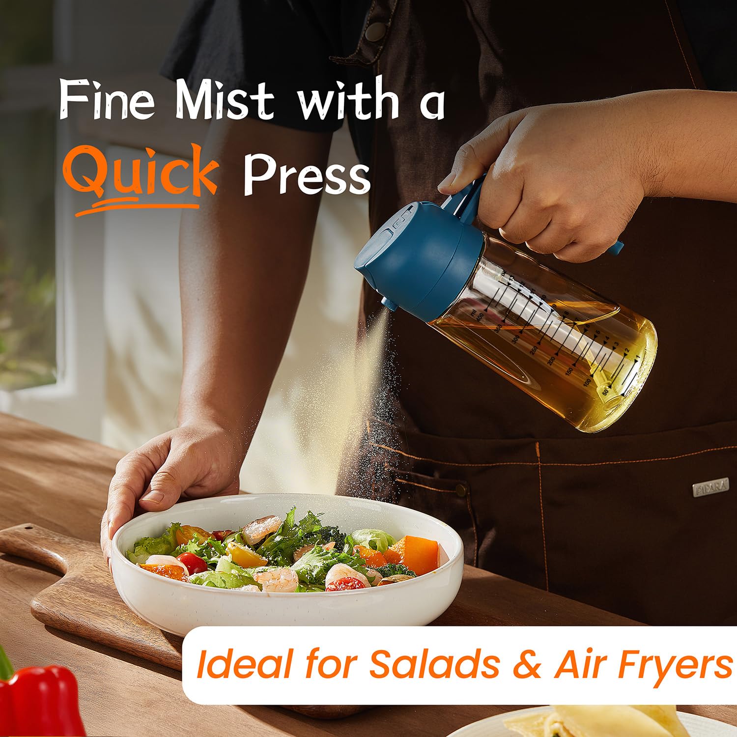 SprayMaster Duo: 16oz Olive Oil Dispenser - Black -  by Handbags Specialist Headquarter | Available at Handbags Specialist Headquarter