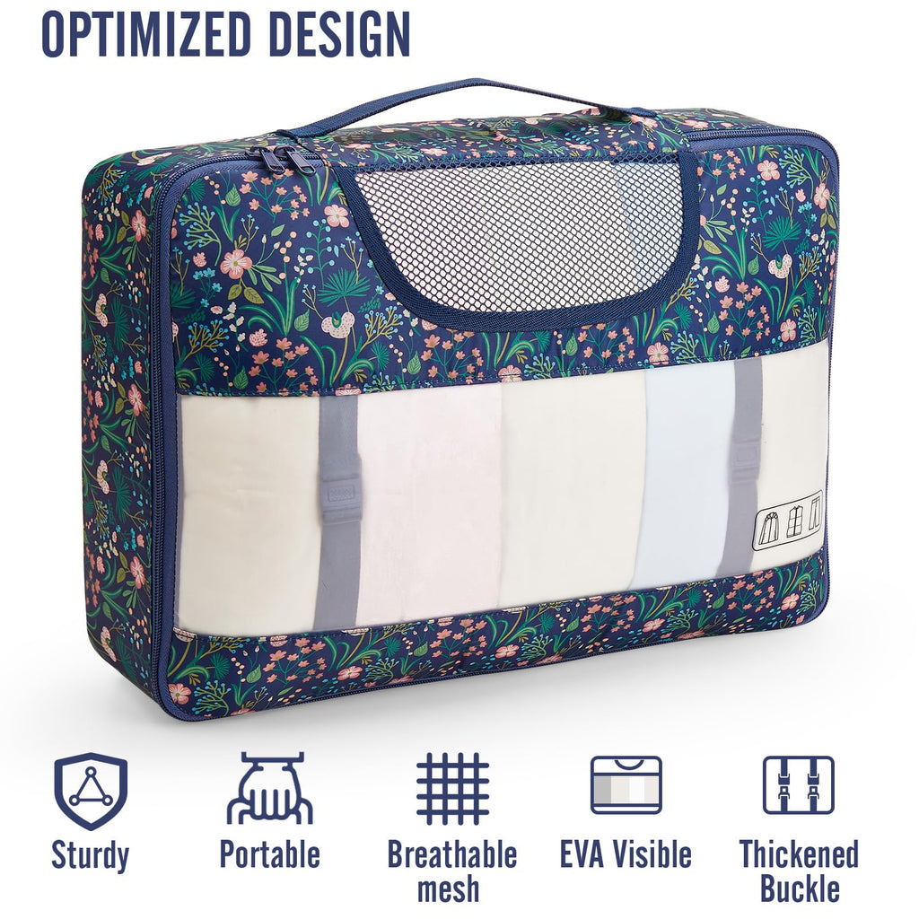 Veken Travel Cubes - 8 Piece Set - Luggage Travel Bags by Handbags Specialist Headquarter | Available at Handbags Specialist Headquarter